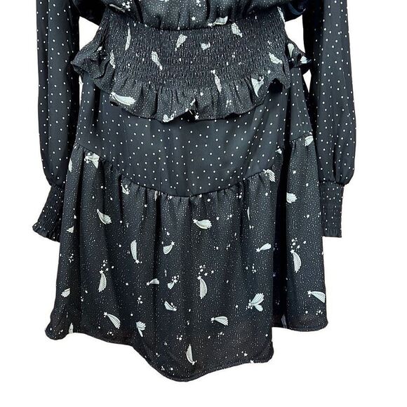 Popsugar Black White and Cream Multi Print Tiered Dresss Size XL - Picture 11 of 14